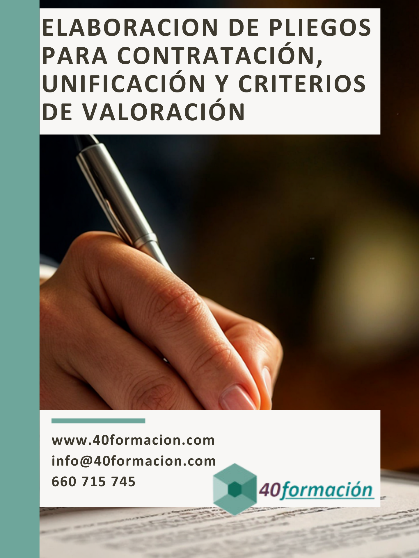 Este curso está dirigido a personal técnico, jurídico y administrativo de las Administraciones Públicas y de las entidades del sector público que participan en los procedimientos de contratación, especialmente en la elaboración o supervisión de pliegos administrativos y técnicos.